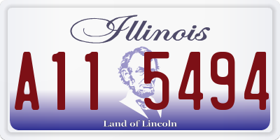 IL license plate A115494