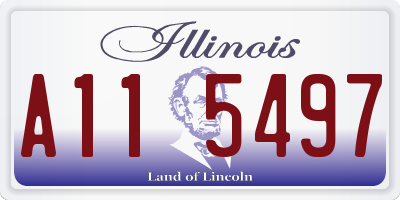 IL license plate A115497