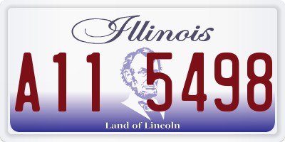 IL license plate A115498