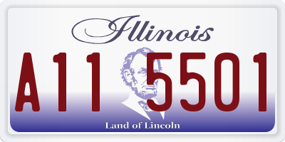 IL license plate A115501