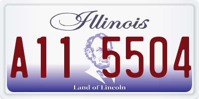 IL license plate A115504