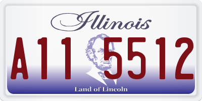 IL license plate A115512