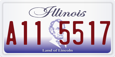IL license plate A115517
