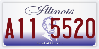 IL license plate A115520