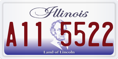 IL license plate A115522