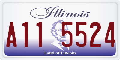 IL license plate A115524