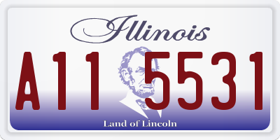 IL license plate A115531