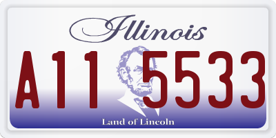 IL license plate A115533