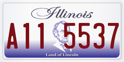 IL license plate A115537