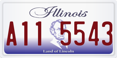 IL license plate A115543