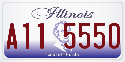 IL license plate A115550