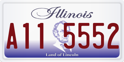 IL license plate A115552