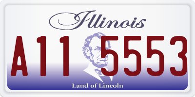IL license plate A115553