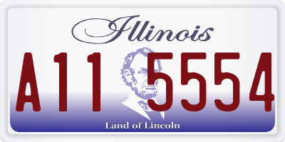 IL license plate A115554