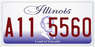 IL license plate A115560