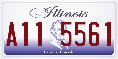 IL license plate A115561