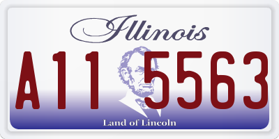 IL license plate A115563