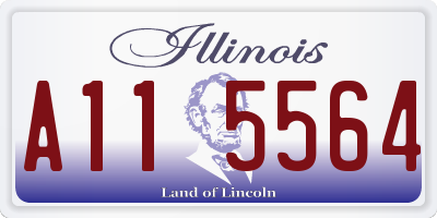 IL license plate A115564