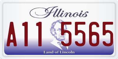 IL license plate A115565