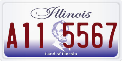 IL license plate A115567