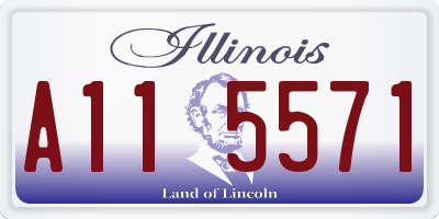 IL license plate A115571