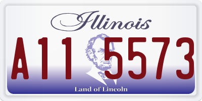 IL license plate A115573