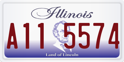 IL license plate A115574