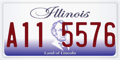 IL license plate A115576