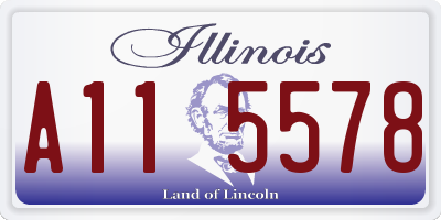 IL license plate A115578