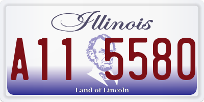 IL license plate A115580