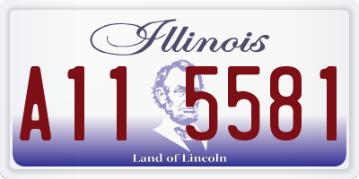 IL license plate A115581