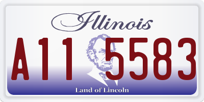 IL license plate A115583