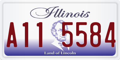 IL license plate A115584