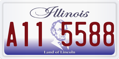 IL license plate A115588