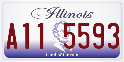IL license plate A115593