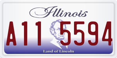 IL license plate A115594
