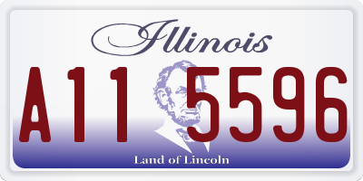 IL license plate A115596