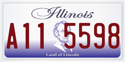 IL license plate A115598