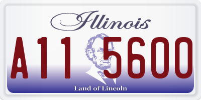 IL license plate A115600