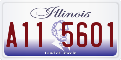 IL license plate A115601