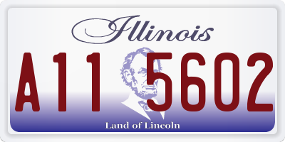 IL license plate A115602