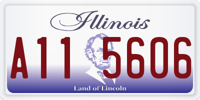 IL license plate A115606