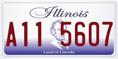 IL license plate A115607