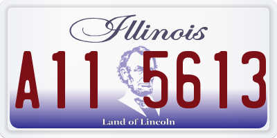IL license plate A115613