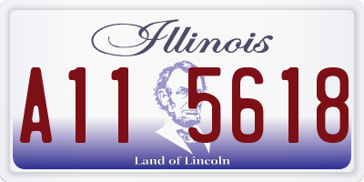 IL license plate A115618