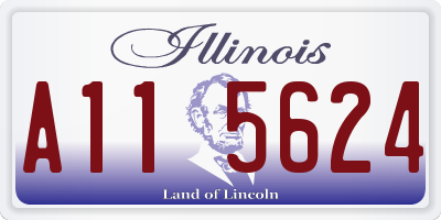 IL license plate A115624