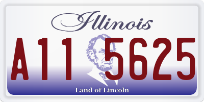 IL license plate A115625