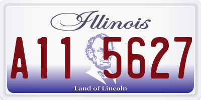IL license plate A115627
