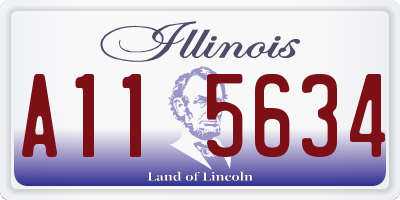 IL license plate A115634
