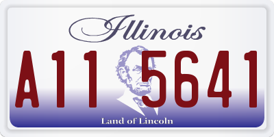 IL license plate A115641